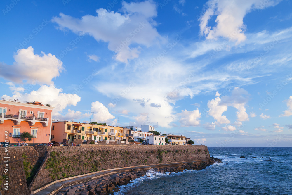 Coastal cityscape of Forio, Ischia island