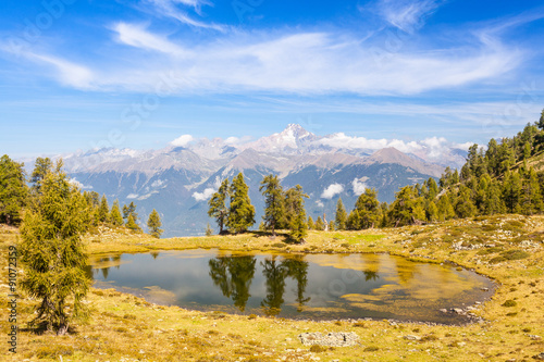 laghetto delle Zocche - Alpi Orobie - Sondrio (IT) - sullo sfondo Monte Disgrazia photo