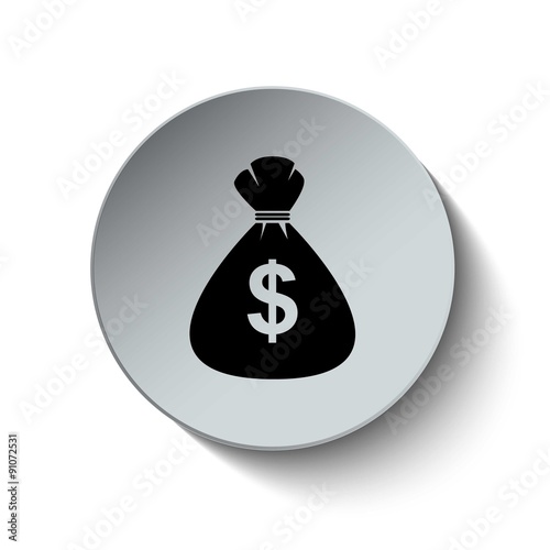 Money Bag icon. Money icon. Cash icon. Dollar icon. Vector Illus © lightenir
