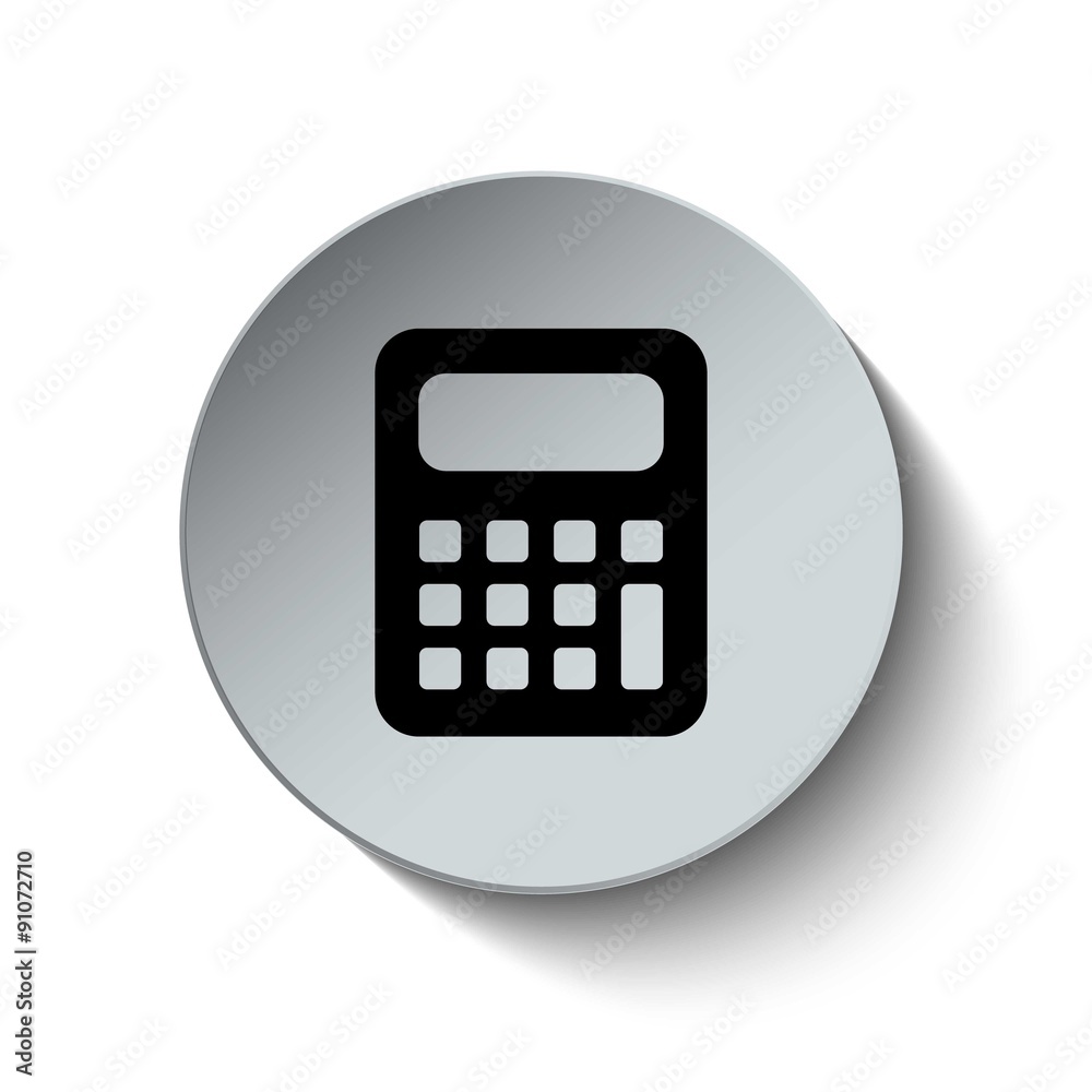 Calculator icon. Vector Illustration. Button. EPS10 Calculator icon. Vector Illustration. Button. EPS10