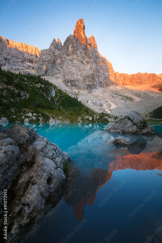 Lac de Sorapis, Dolomites, Italie