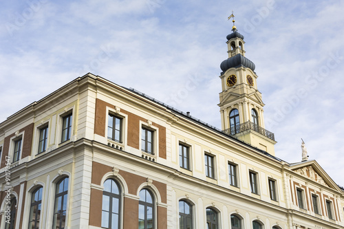 View of City hall and the main square in old city of Riga, Latvi © Curioso.Photography