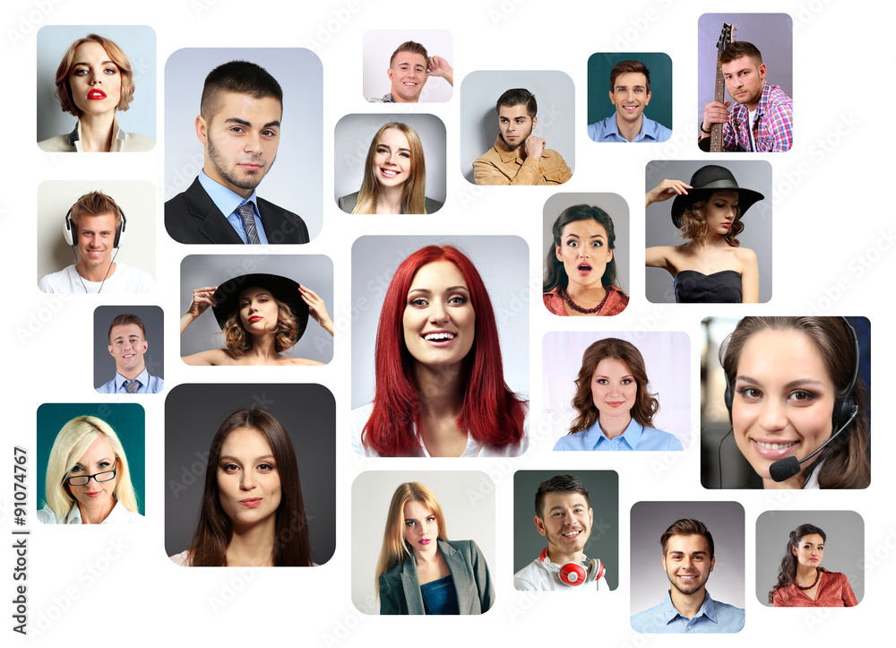 Collage of different people