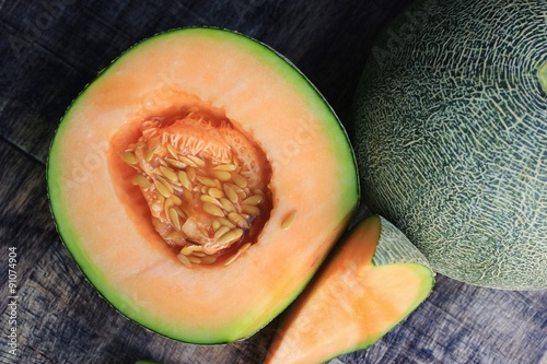 fresh orange melon