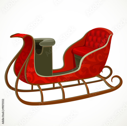 Santa's sleigh isolated on a white background