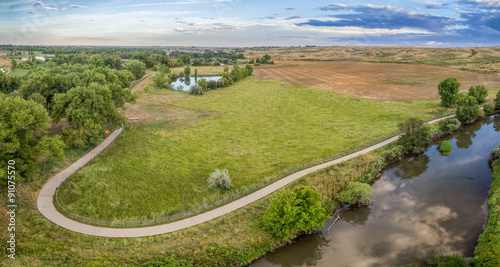 Poudre River Trail aerial view photo