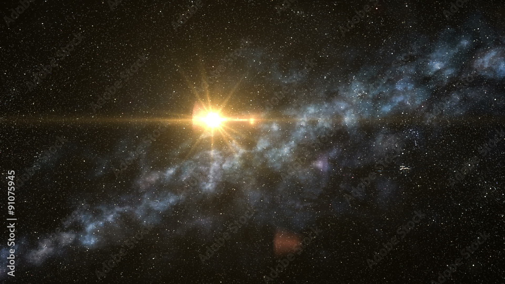 Satellite Flies in Deep Space, 3d animation. Satellite Flies in Deep Space, 3d animation.