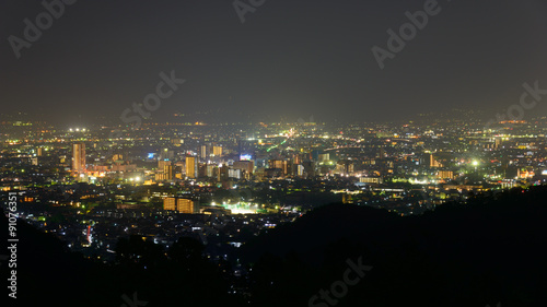 Night scene of Kofu city, Yamanashi, Japan © Scirocco340