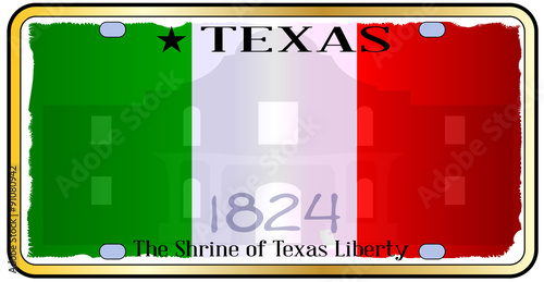Texas Alamo License Plate