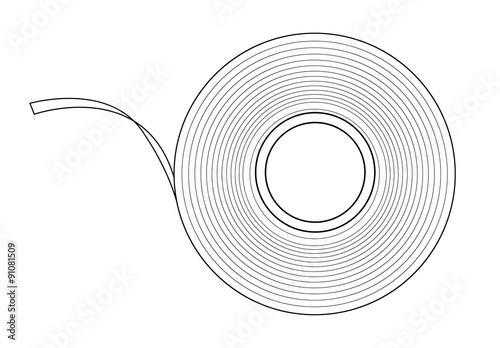 Insulation tape. Contour