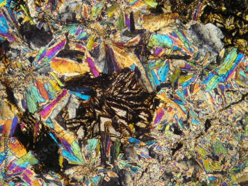 Photos minerals under microscopy