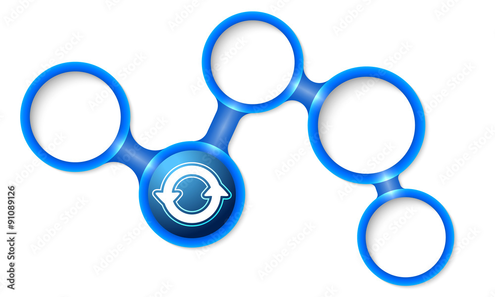 Abstract circular frames for your text and arrows