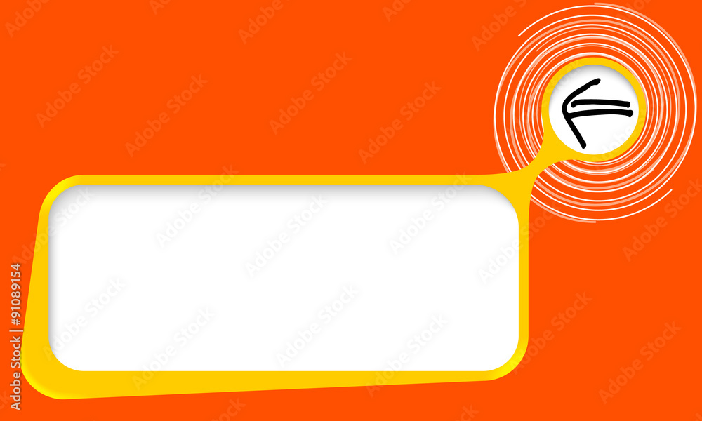Vector text box for your text with spirals and arrow Vector text box for your text with spirals and arrow