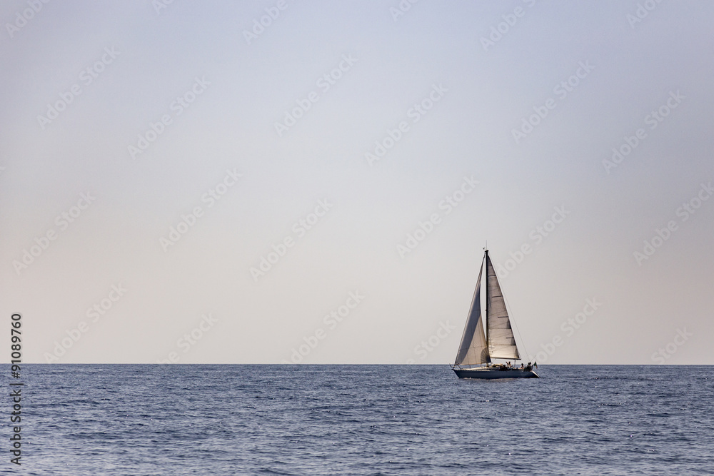 Sailboat in the sea of Capri