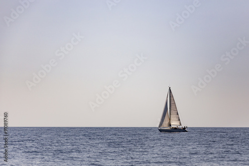 Sailboat in the sea of Capri