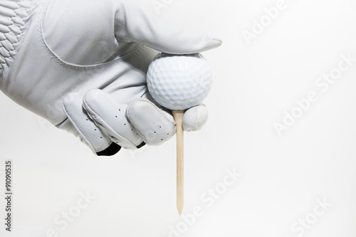 Teeing Golf Ball photo