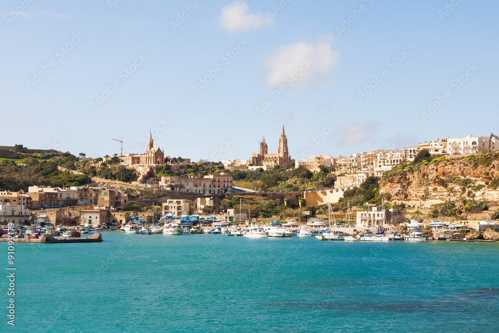 Port of Mgarr on the small island of Gozo, Malta.