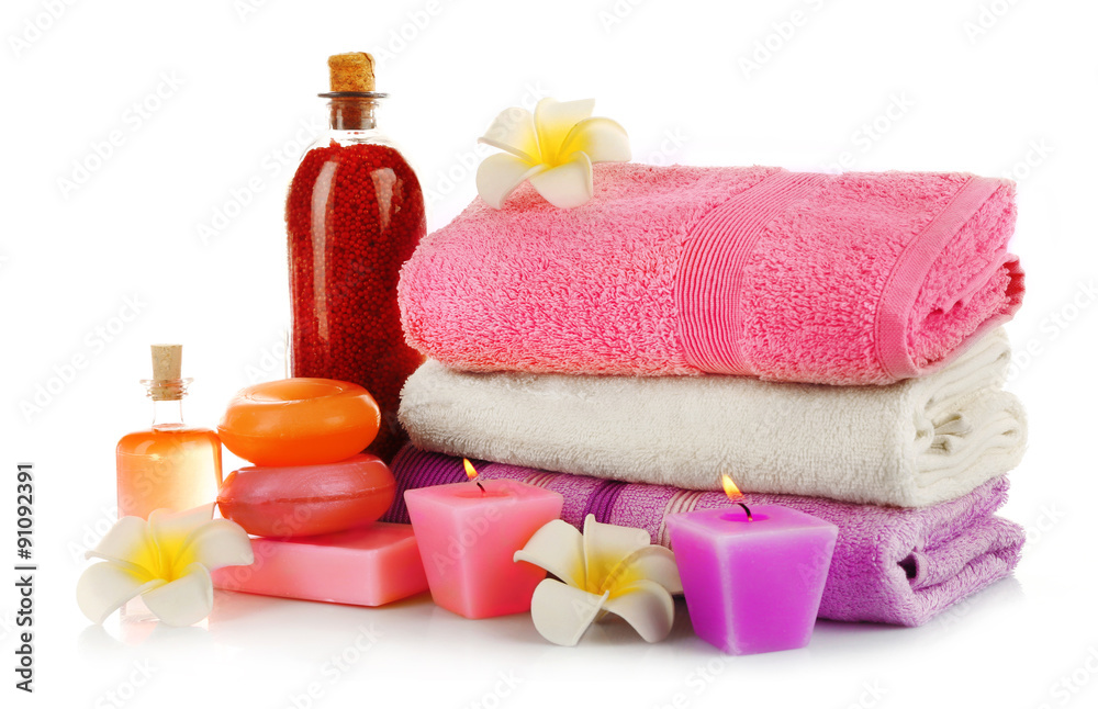 Spa treatments isolated on white Spa treatments isolated on white