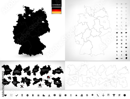 Blank map of Germany