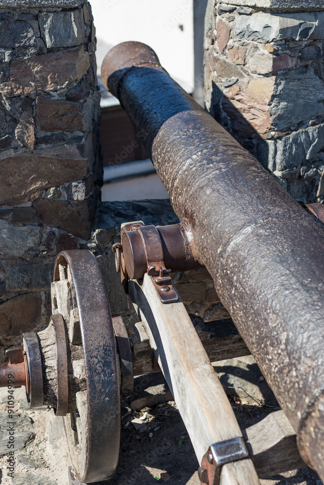 Historic Cannon, Colonia del Sacramento, Uruguay. Traveling hist
