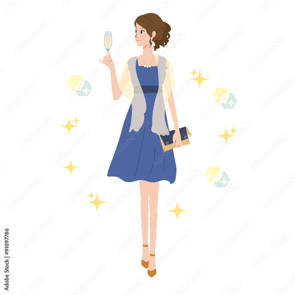 若い女性 パーティ ファッション イラスト Stock Vector Adobe Stock 若い女性 パーティ ファッション イラスト Stock Vector Adobe Stock