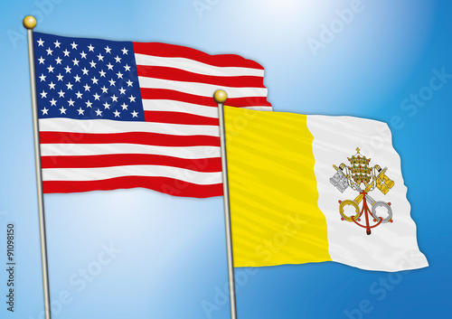 united states and vatican city flags