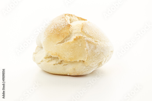 Fresh Bread Over White