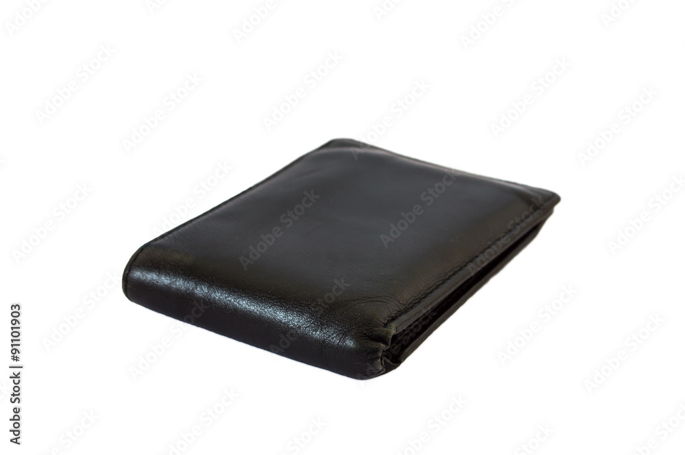 Leather wallet. Isolated on a white background Leather wallet. Isolated on a white background