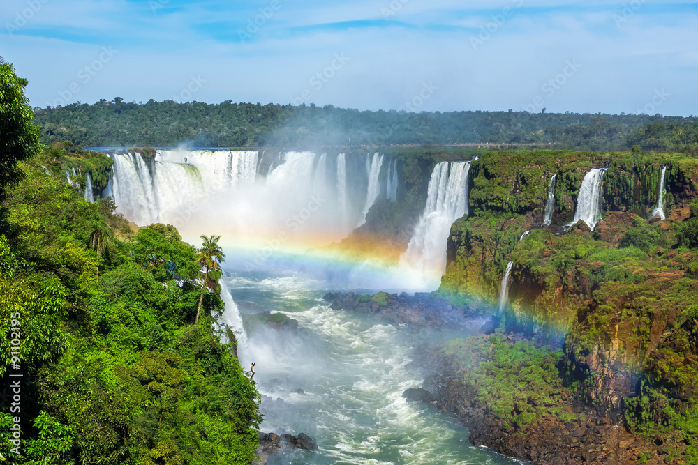 Fototapeta premium Iguazu Falls in Foz do Iguacu, Brazil