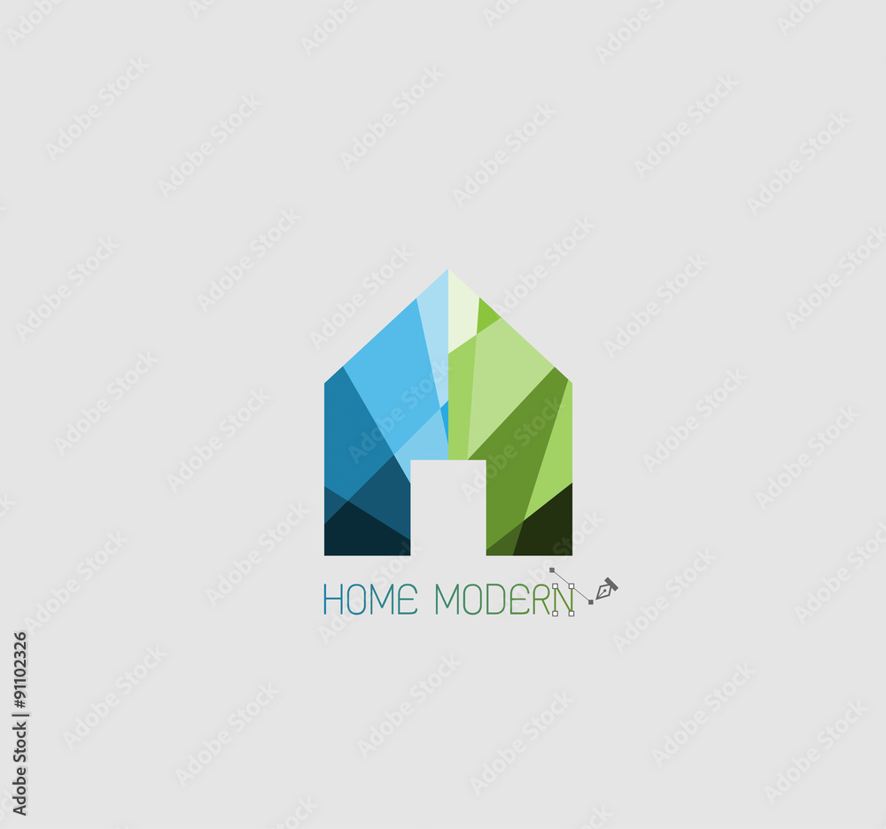 Fototapeta premium Home logo for concept modern