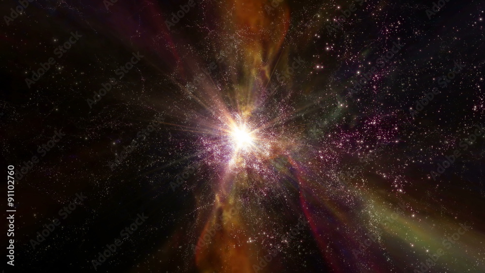 Space 2015: Traveling through star fields in deep space (Loop). Stock ...