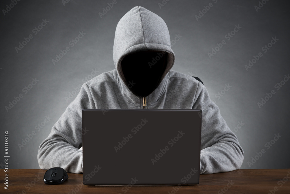 Hacker Using Laptop Hacker Using Laptop