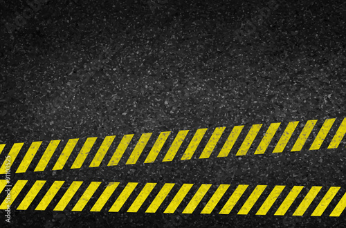 Danger arrows on asphalt texture. illustration vector