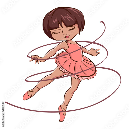 Cute Pink ballerina girl 