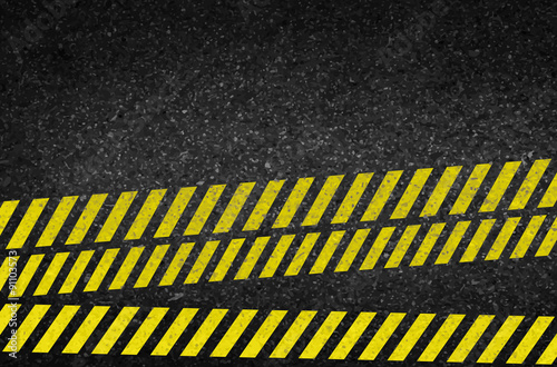 Danger arrows on asphalt texture. illustration vector