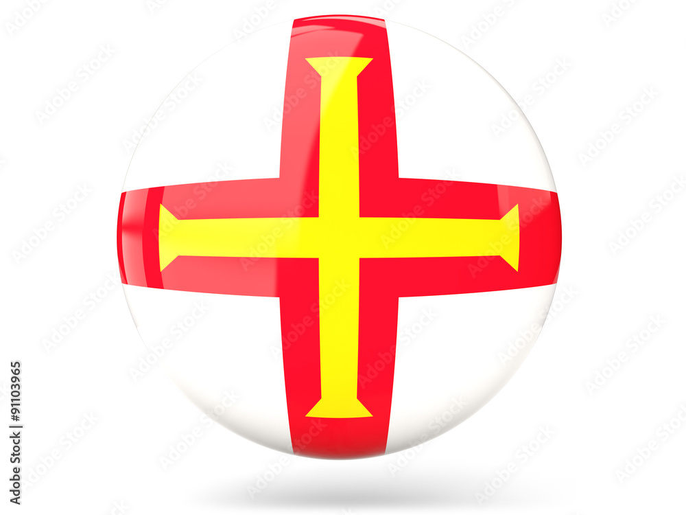 Round icon with flag of guernsey Round icon with flag of guernsey