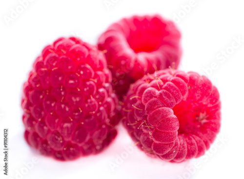 Raspberries (isolated on white)