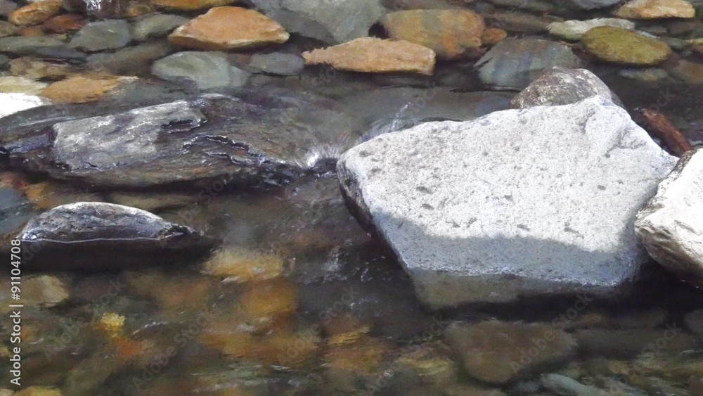 Clear Water And Rocks In A Section Of River Clear Water And Rocks In A Section Of River