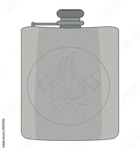 Drinking flask. Color