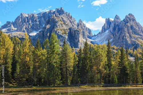 Alp lake and mountain