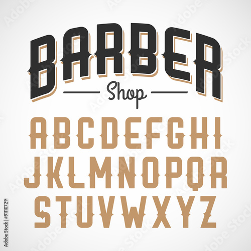 Vintage style font 