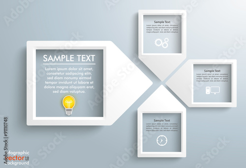 Paper Arrow Frames Solution Infographic