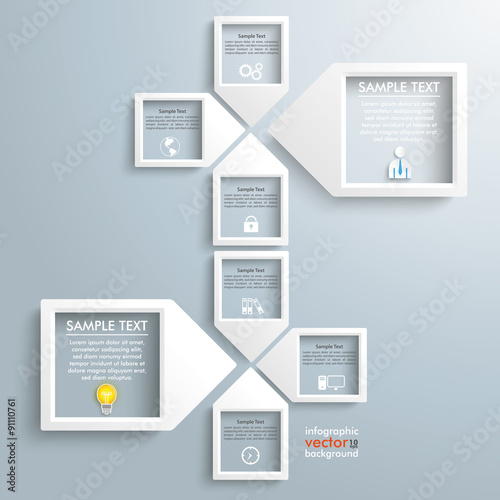 Paper Arrow Frames Solution Infographic Timeline