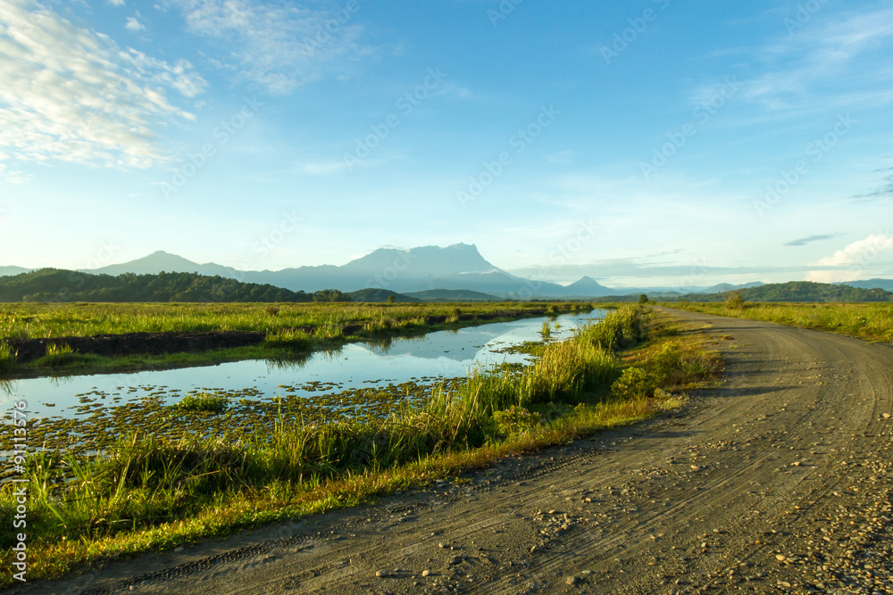 Naklejka premium Mountain Kinabalu, Borneo Island