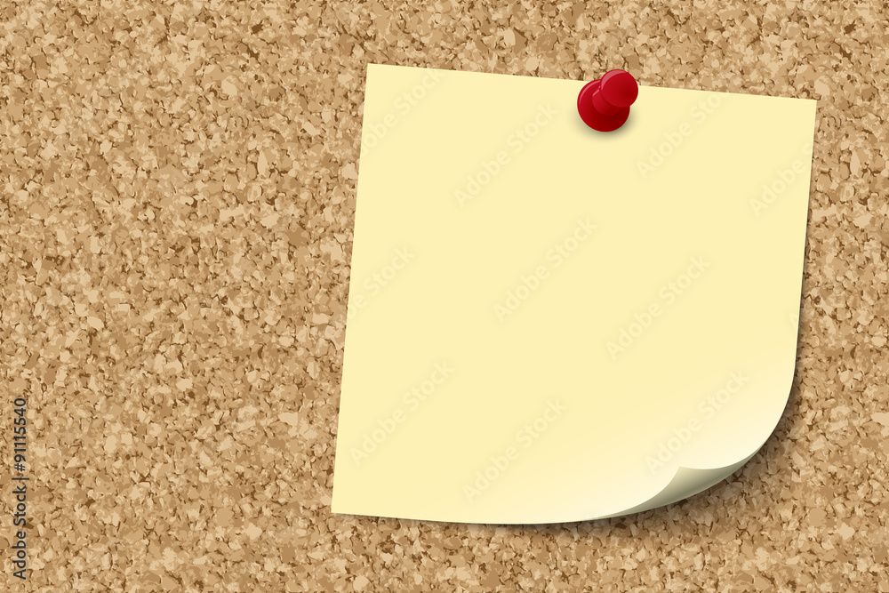 cork pinboard with note paper cork pinboard with note paper