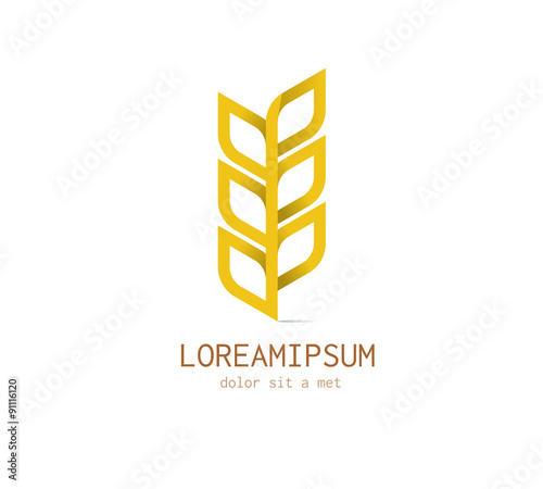 Organic product logo design vector template. Agricultural Logotype concept.