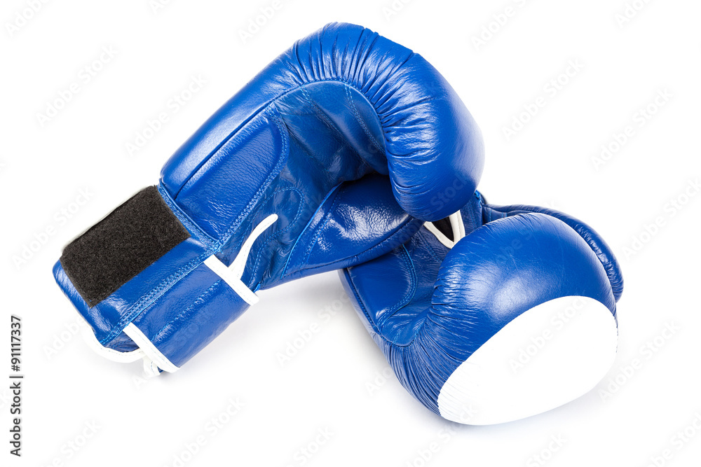 Boxing gloves on a white background.