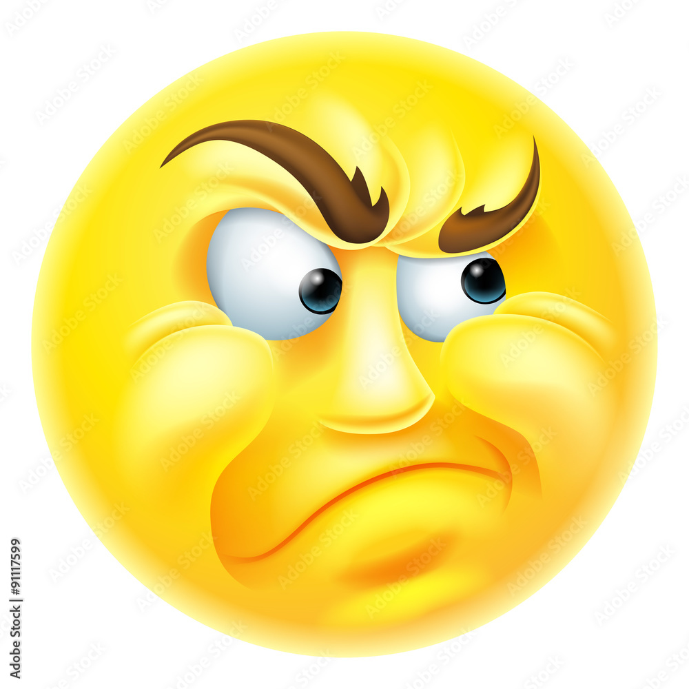 Angry or Jealous Emoticon Emoji Stock Vector Adobe Stock