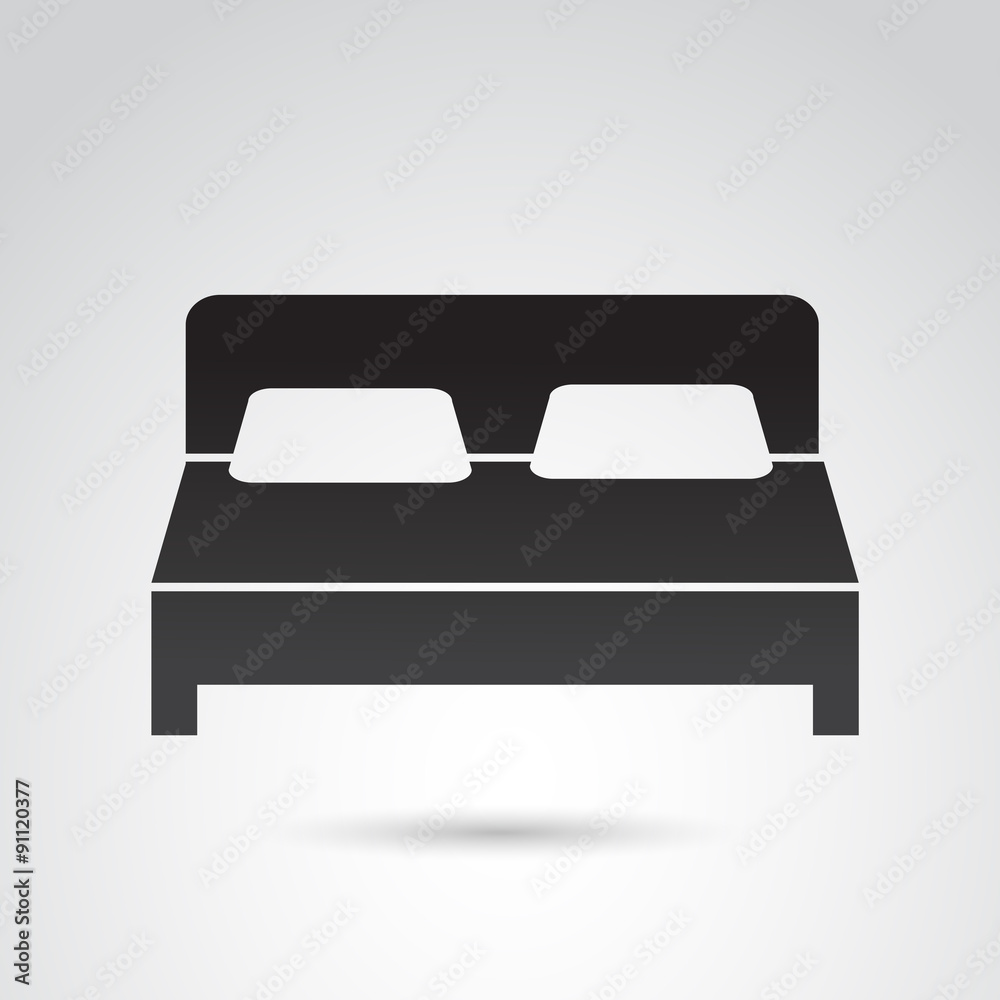 Bed vector icon.