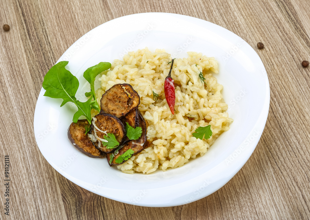 Risotto with eggplant Risotto with eggplant